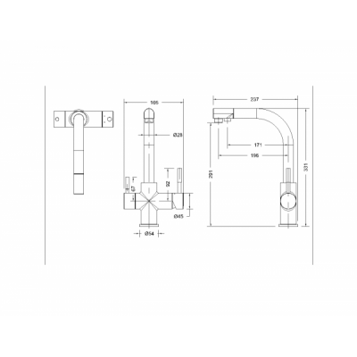 Смеситель для кухни хром Bravat F729261CP-RUS