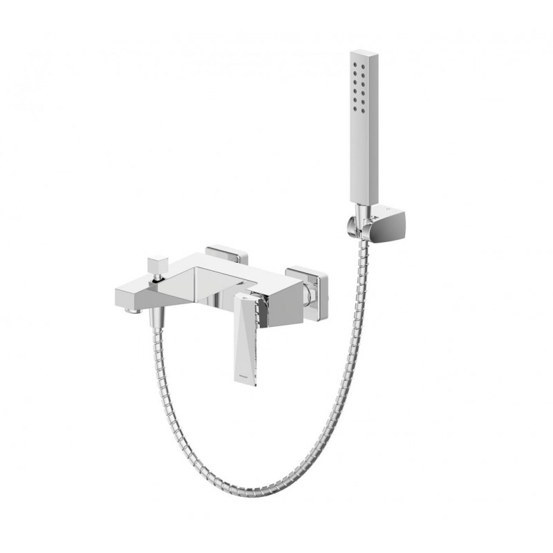 Смеситель для ванны с ручным душем хром Bravat F676110C-B-RUS
