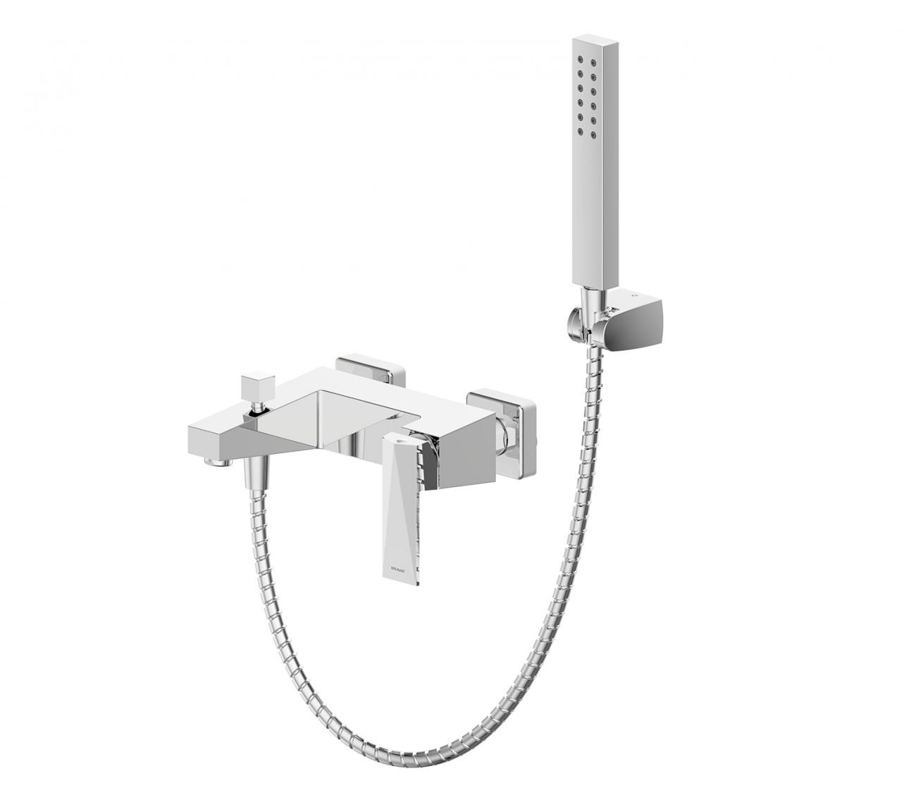 Смеситель для ванны с ручным душем хром Bravat F676110C-B-RUS