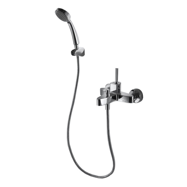 Смеситель для ванны с ручным душем хром Bravat F679113C-B
