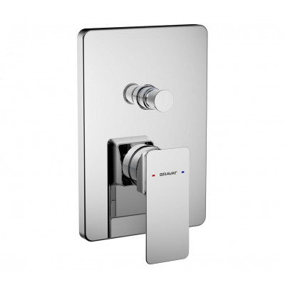 Смеситель для душа встраиваемый хром Bravat PB856101CP-2-ENG