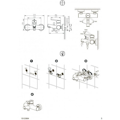 Смеситель для ванны хром Bravat F6172217CP-01-RUS