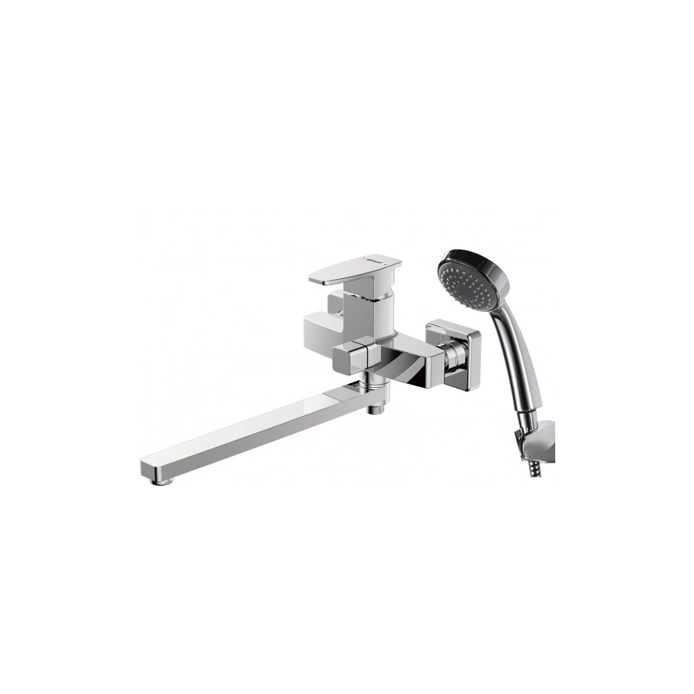 Смеситель для ванны с ручным душем хром Bravat F672106C-LB