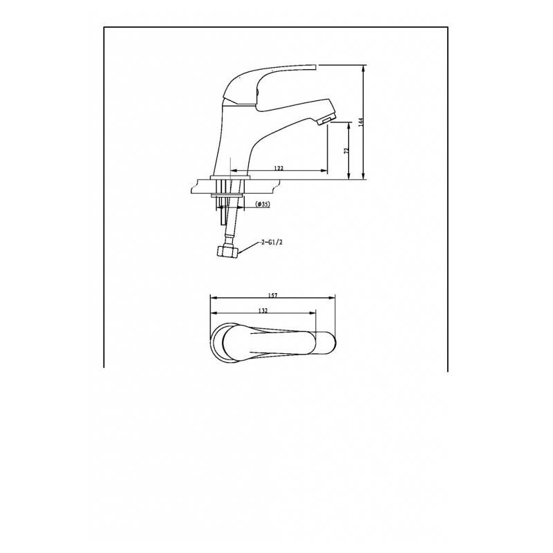 Смеситель для раковины хром Bravat F1135188CP-RUS