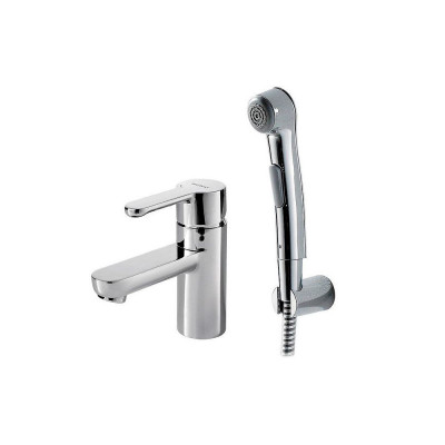 Смеситель для раковины с гигиеническим душем хром Bravat F13783C-3