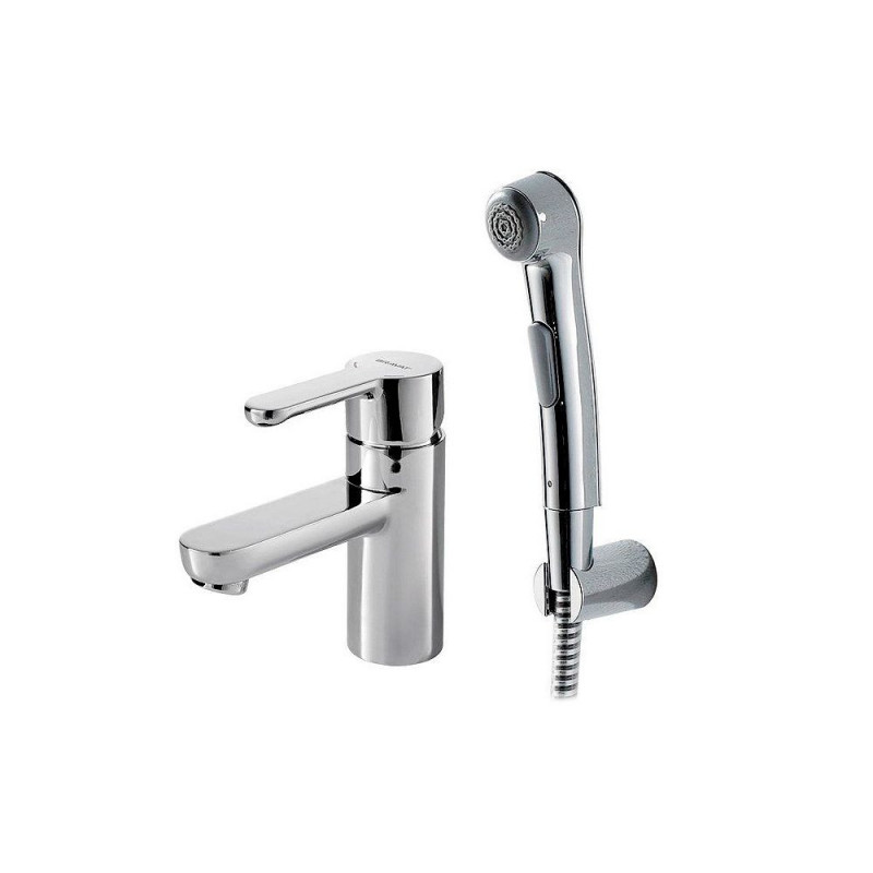 Смеситель для раковины с гигиеническим душем хром Bravat F13783C-3
