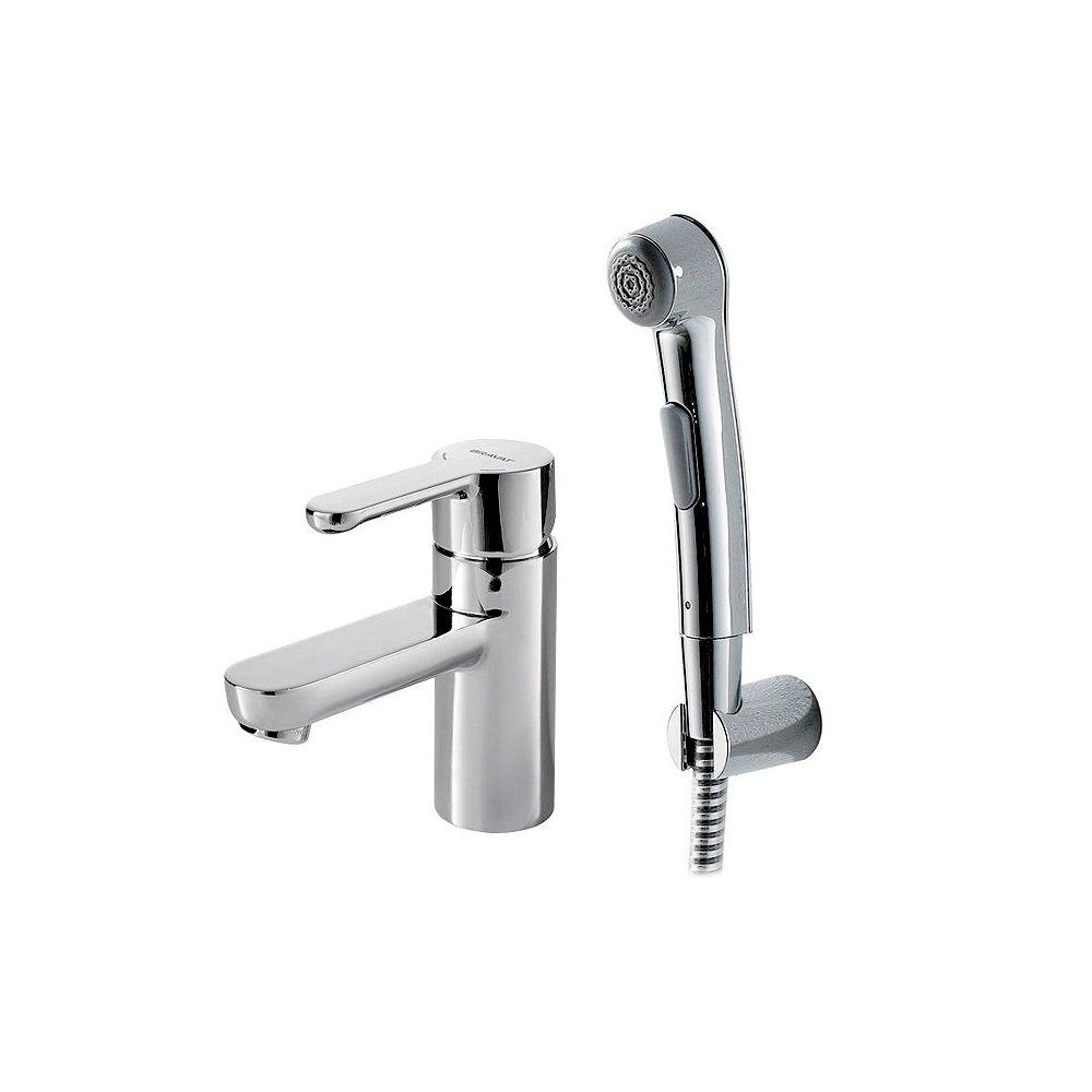 Смеситель для раковины с гигиеническим душем хром Bravat F13783C-3
