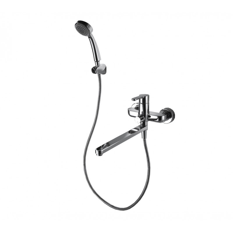 Смеситель для ванны с ручным душем хром Bravat F63783C-LB