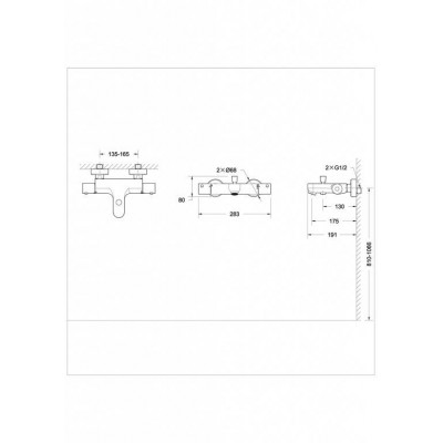 Термостат для ванны хром Bravat F63984C-01B