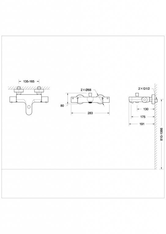 Термостат для ванны хром Bravat F63984C-01B