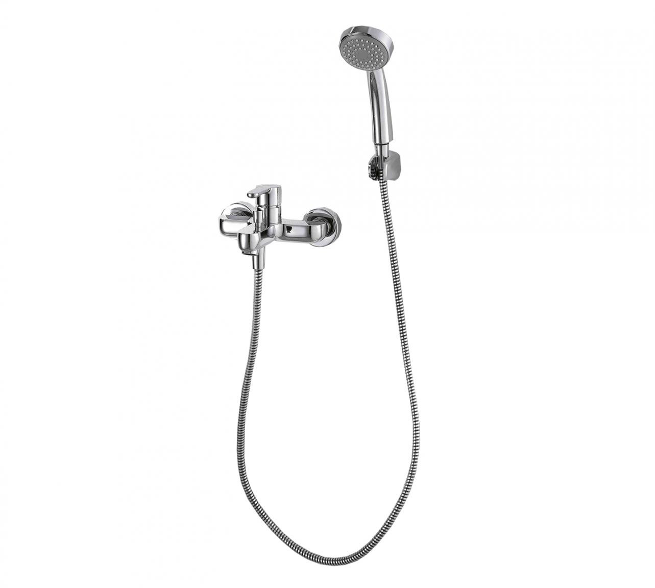 Смеситель для ванны с ручным душем хром Bravat F63783C-B