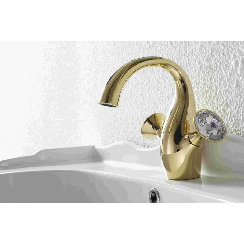 Смеситель для раковины золото Bravat F14287G-ENG