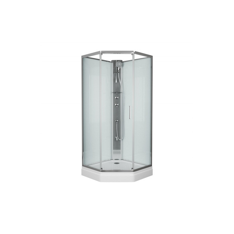 Душевая кабина 90х90х215см хром Bravat BC090.6100A
