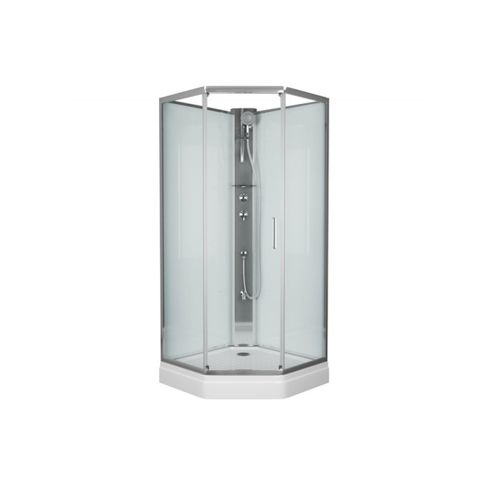 Душевая кабина 90х90х215см хром Bravat BC090.6100A