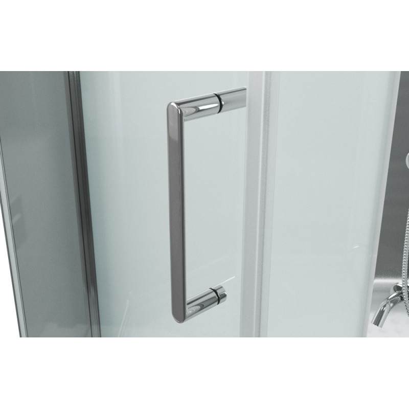 Душевая кабина 90х90х215см хром Bravat BC090.6100A
