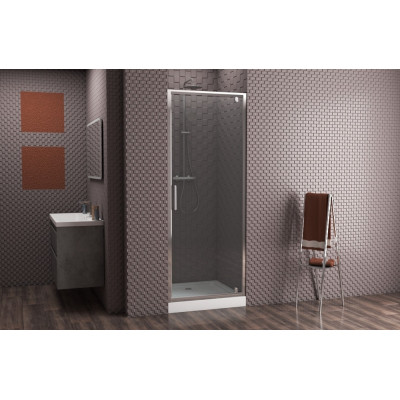Душевая дверь хром 80x200см Bravat BD080.4110A