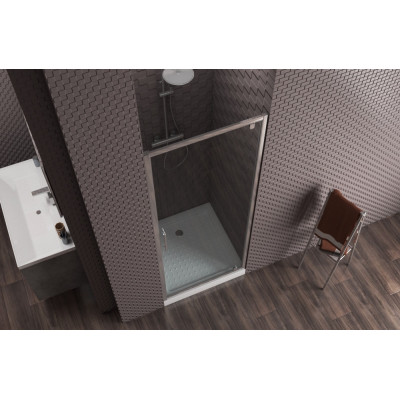 Душевая дверь хром 80x200см Bravat BD080.4110A