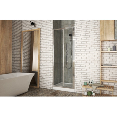 Душевая дверь хром 100x200см Bravat BD100.4120A