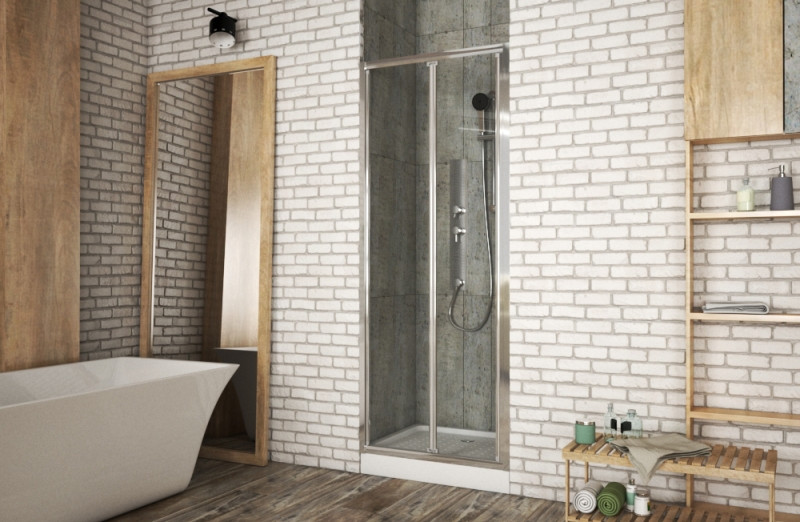 Душевая дверь хром 100x200см Bravat BD100.4120A