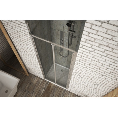 Душевая дверь хром 100x200см Bravat BD100.4120A