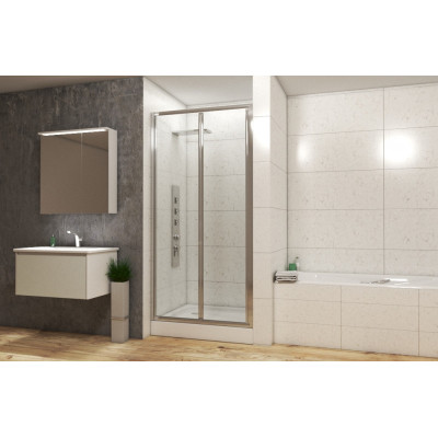 Душевая дверь хром 100x200см Bravat BD100.4121A