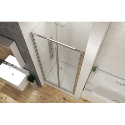Душевая дверь хром 100x200см Bravat BD100.4121A