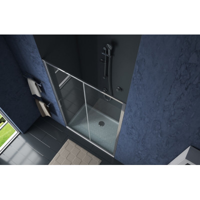 Душевая дверь хром 120x200см Bravat BD120.4100A
