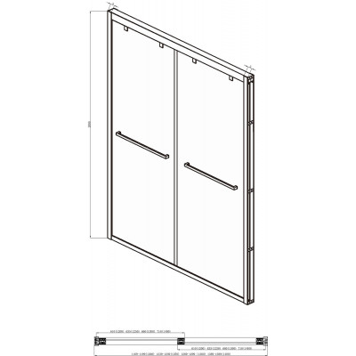 Душевая дверь хром 120x200см Bravat BD120.4203S