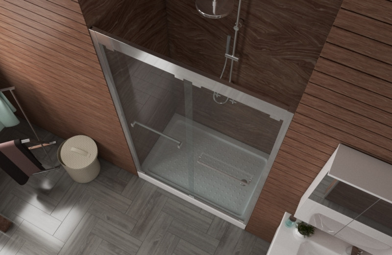 Душевая дверь хром 120x200см Bravat BD120.4203S