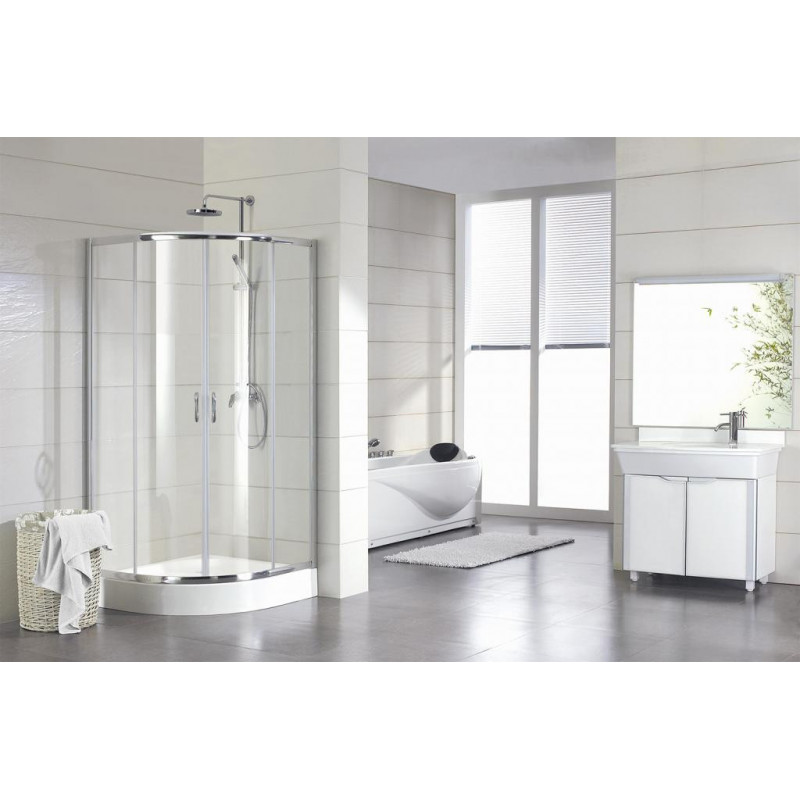 Душевой уголок без поддона хром 90х90x200см Bravat BS090.1200A