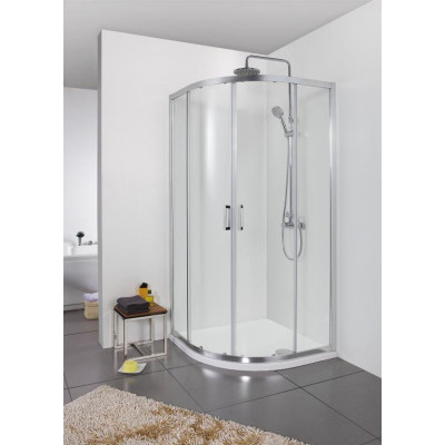 Душевой уголок без поддона хром 90х90x200см Bravat BS090.1201A