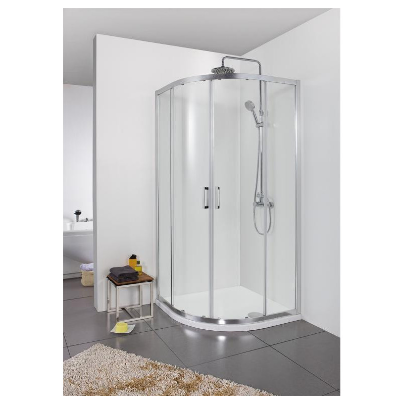 Душевой уголок без поддона хром 90х90x200см Bravat BS090.1201A