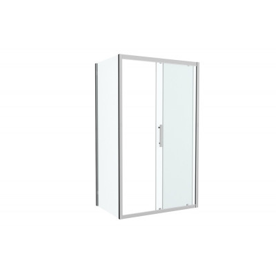 Душевой уголок без поддона хром 120х80x200см Bravat BS120.3103S