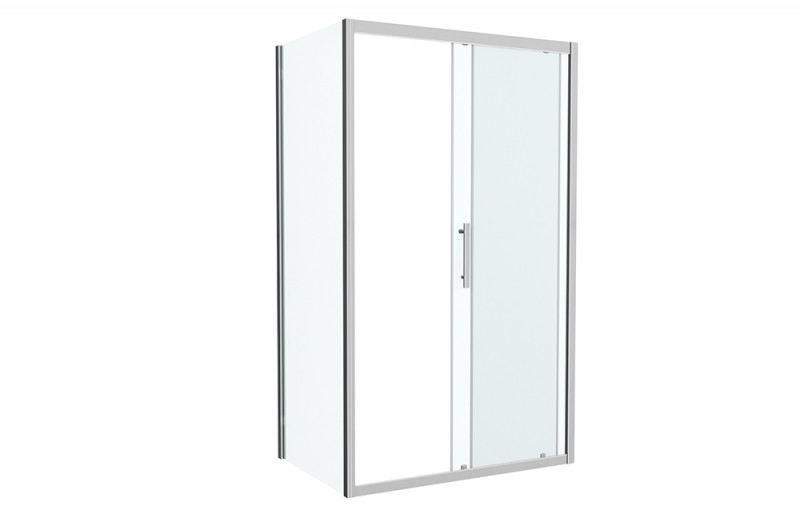 Душевой уголок без поддона хром 120х80x200см Bravat BS120.3103S