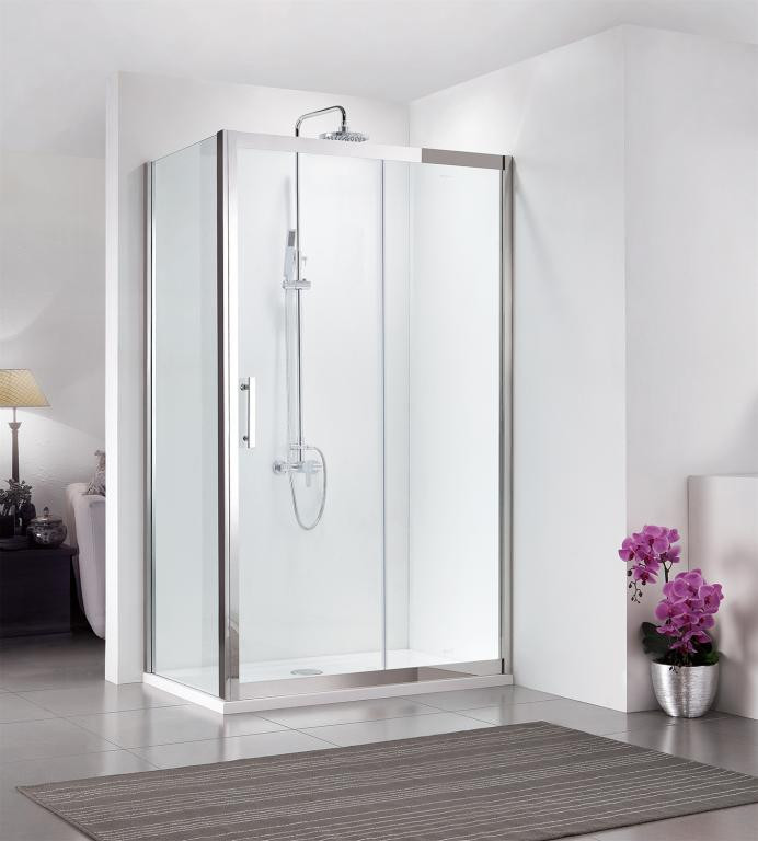 Душевой уголок без поддона хром 120х80x200см Bravat BS120.3103S