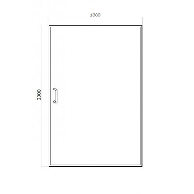 Душевая дверь хром 100x200см Bravat BD100.4110A