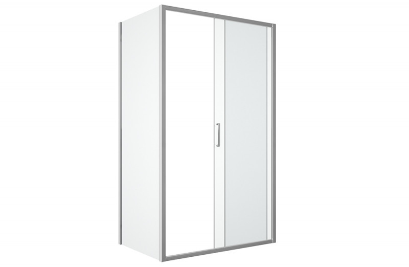 Душевой уголок без поддона хром 120х80x200см Bravat BS120.3100A