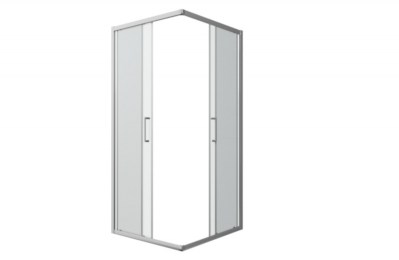 Душевой уголок без поддона хром 90х90x200см Bravat BS090.2200A