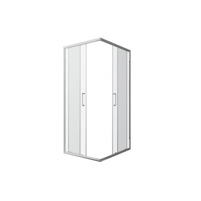 Душевой уголок без поддона хром 90х90x200см Bravat BS090.2202A