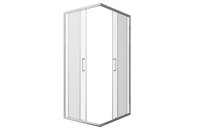 Душевой уголок без поддона хром 90х90x200см Bravat BS090.2202A