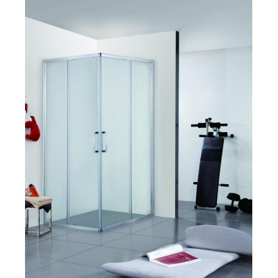 Душевой уголок без поддона хром 90х90x200см Bravat BS090.2202A