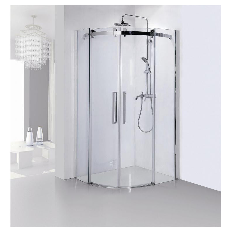 Душевой уголок без поддона хром 90х90x200см Bravat BS090.1202S