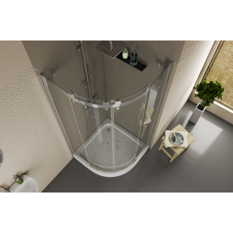 Душевой уголок без поддона хром 90х90x200см Bravat BS090.1202S