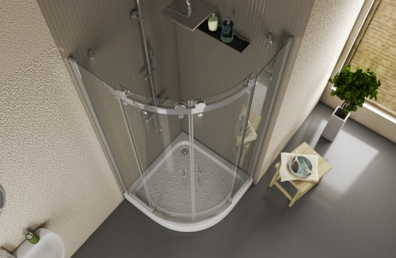Душевой уголок без поддона хром 90х90x200см Bravat BS090.1202S