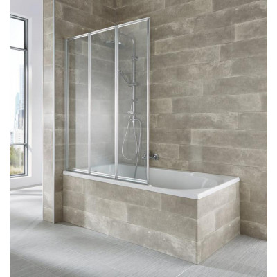 Душевая шторка на ванну 100х140см хром Bravat BG100.5320A