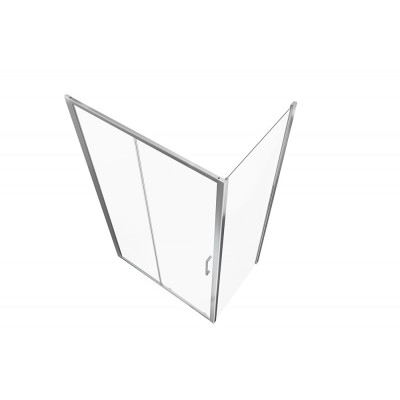 Душевой уголок без поддона хром 120х80x200см Bravat BS120.3101A