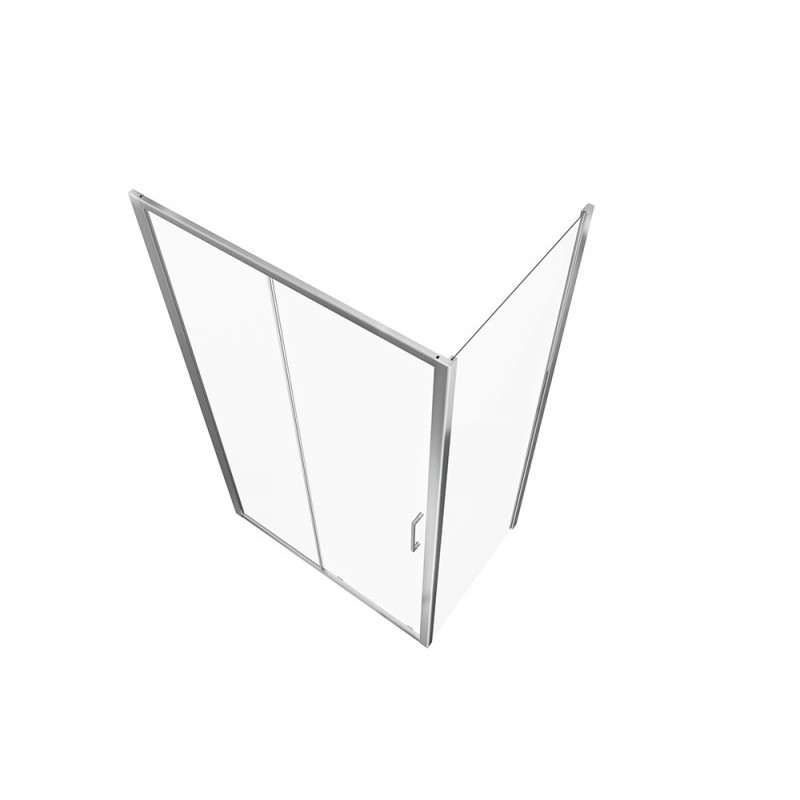 Душевой уголок без поддона хром 120х80x200см Bravat BS120.3101A