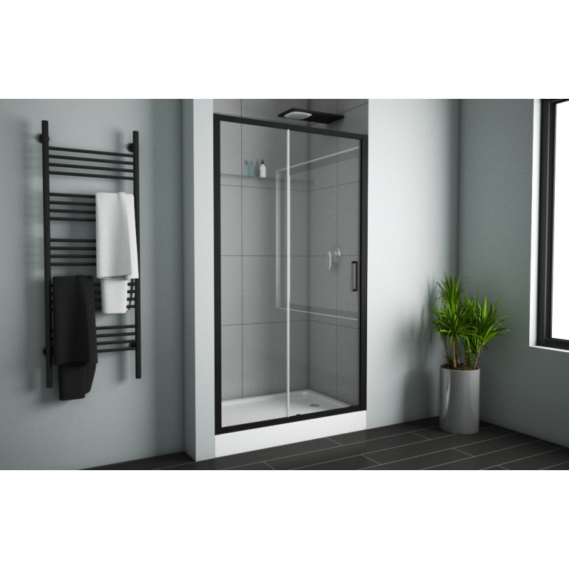 Душевая дверь черная 120x200см Bravat BD120.4101B