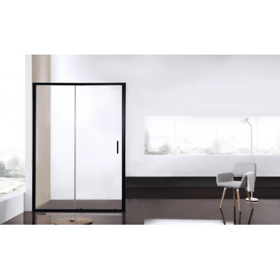 Душевая дверь черная 120x200см Bravat BD120.4101B