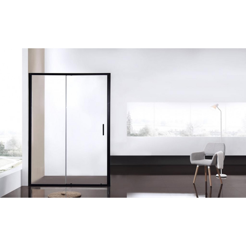 Душевая дверь черная 120x200см Bravat BD120.4101B
